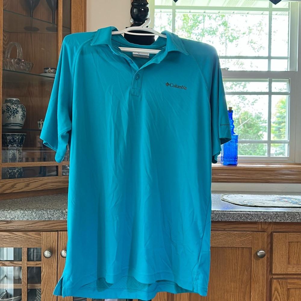 Turquoise Blue OmniFreeze Columbia Polo